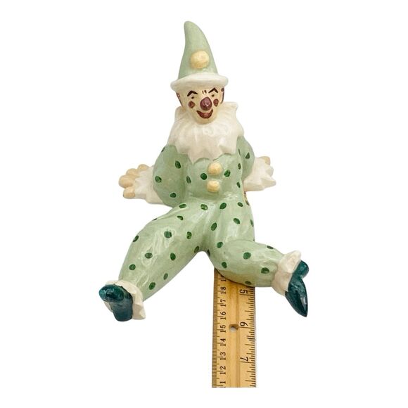 Pair Of Vintage Ceramic Circus Clowns W/Drum Theme Pottery Co Hollywood CA 7.5in - Picture 10 of 13